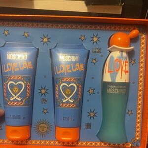 Moschino I Love Love Blue and Orange Set